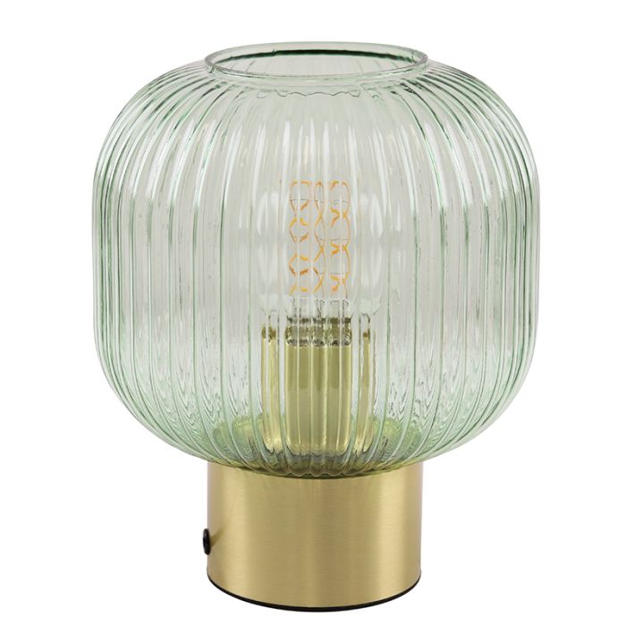 Lampe de table verte design, Charlois, avec interrupteur