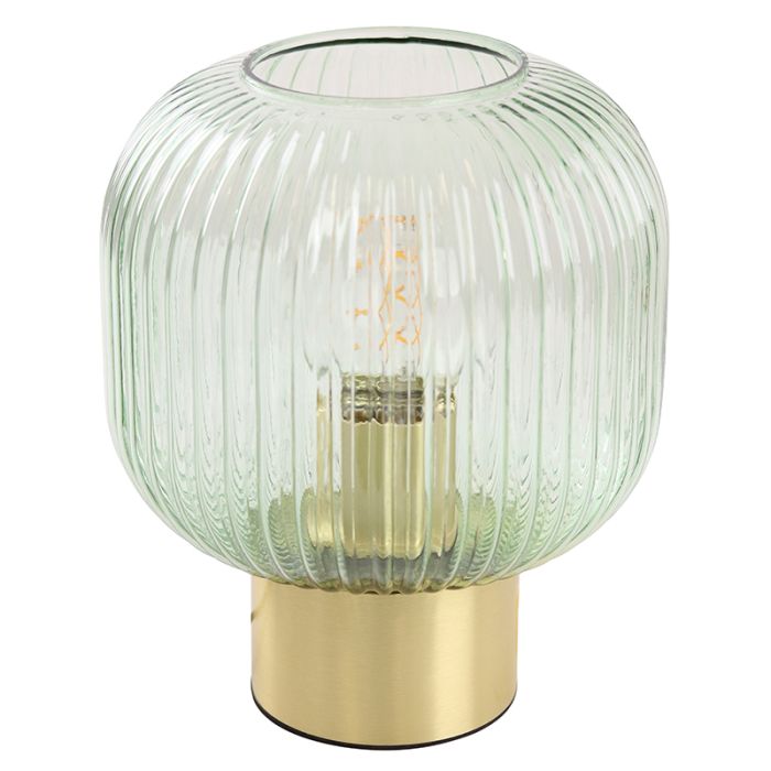 Lampe de table verte design, Charlois, avec interrupteur