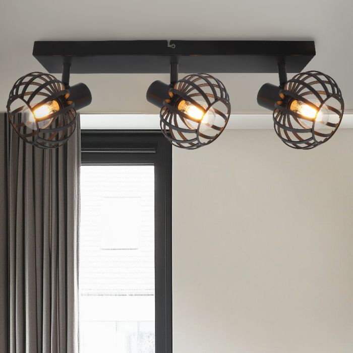 Spot plafond noir industriel, Lieve