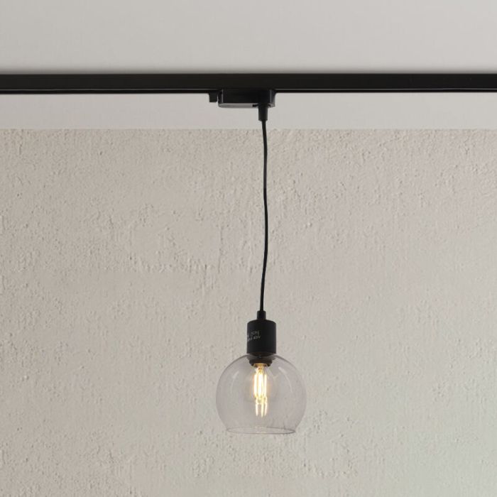 Spot de système de rail monophasé gris design, Giada