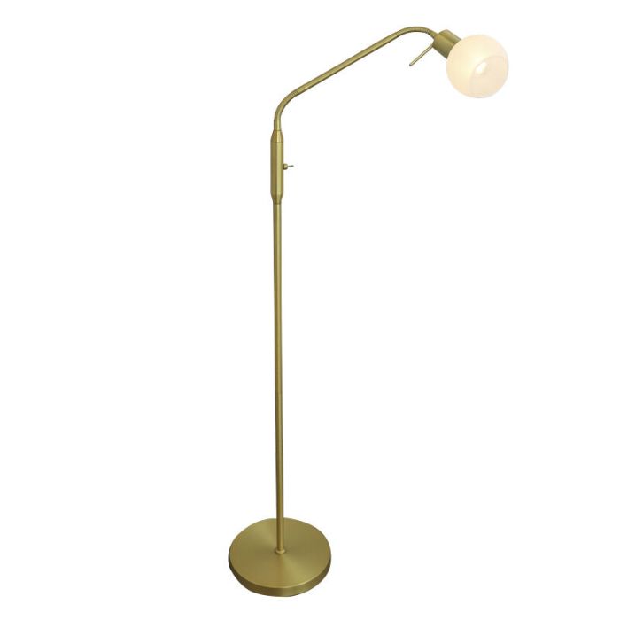 Lampadaire blanc design, Ayleen, avec interrupteur