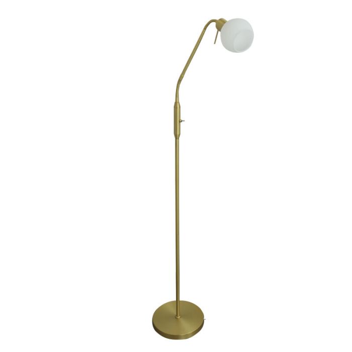 Lampadaire blanc design, Ayleen, avec interrupteur