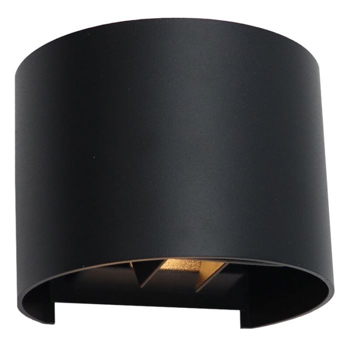 Applique up and down noire moderne, Dion, 6W, 3000K LED, IP65