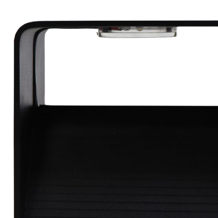 Applique up and down noire recharheable, Dion, 1W, 2700K LED, IP44, capteur de mouvement