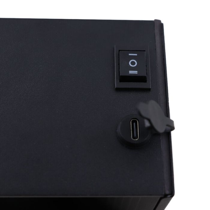 Applique up and down noire recharheable, Dion, 1W, 2700K LED, IP44, capteur de mouvement
