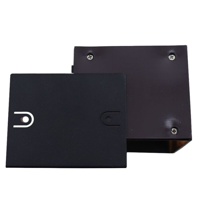 Applique up and down noire recharheable, Dion, 1W, 2700K LED, IP44, capteur de mouvement