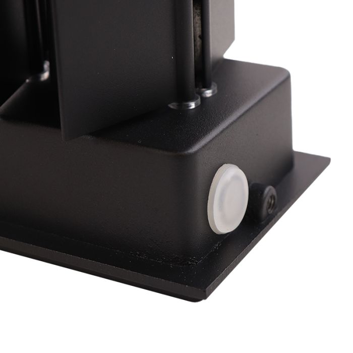 Applique extérieur avec capteur crépusculaire noire moderne, Dion, IP65