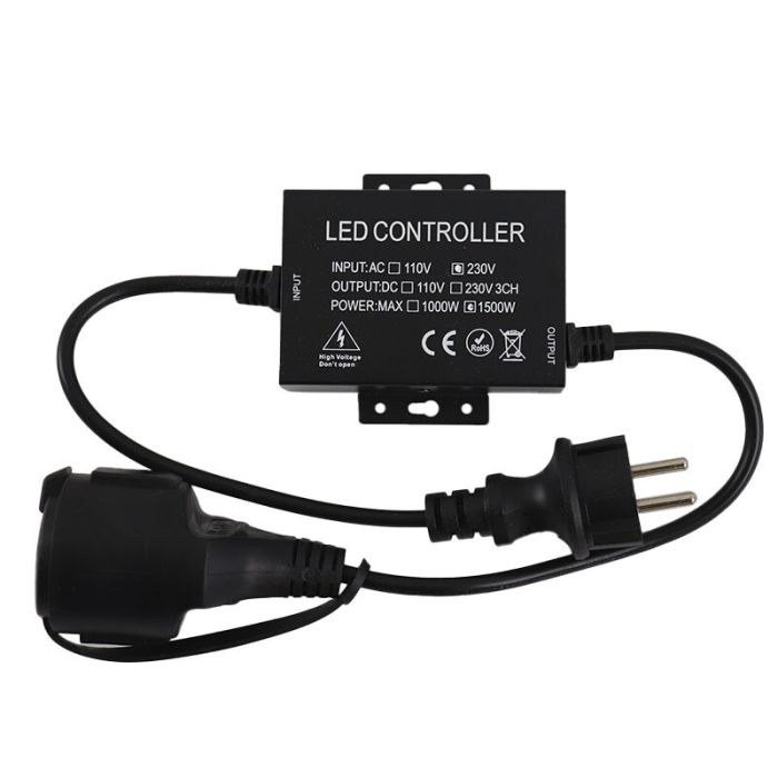 Variateur pour guirlande guinguette, 1500W, IP44, avec télécommande