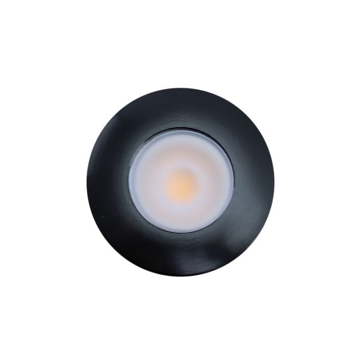 Spot en saillie veranda ronds noir Vasso, IP44, gradable