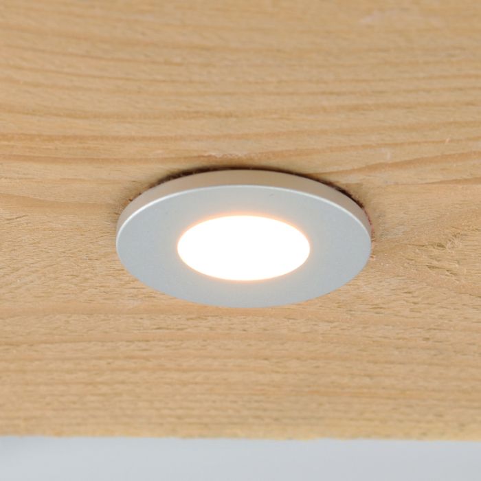 Spot encastré veranda chromé Dico, IP65, gradable