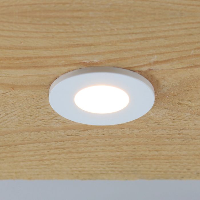 Spot encastré veranda blanc Dico, IP65, gradable