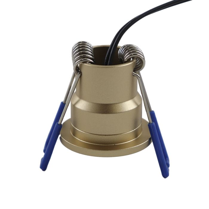 Spot encastré veranda de coleur laiton Dico, IP65, gradable