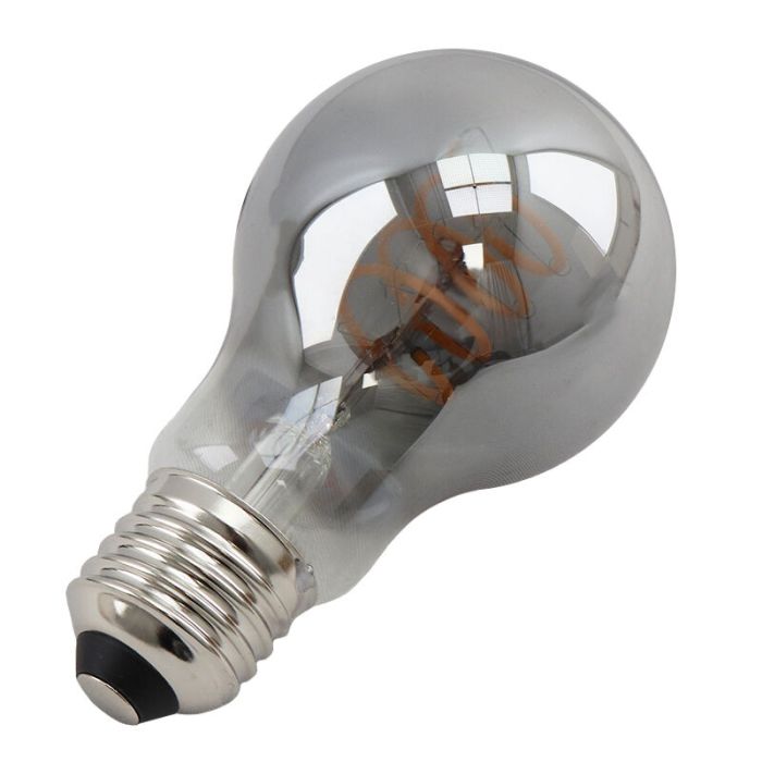 Dimmable E27 ampoule LED, Tuelo, A60, 4w, verre fumé, 2200K