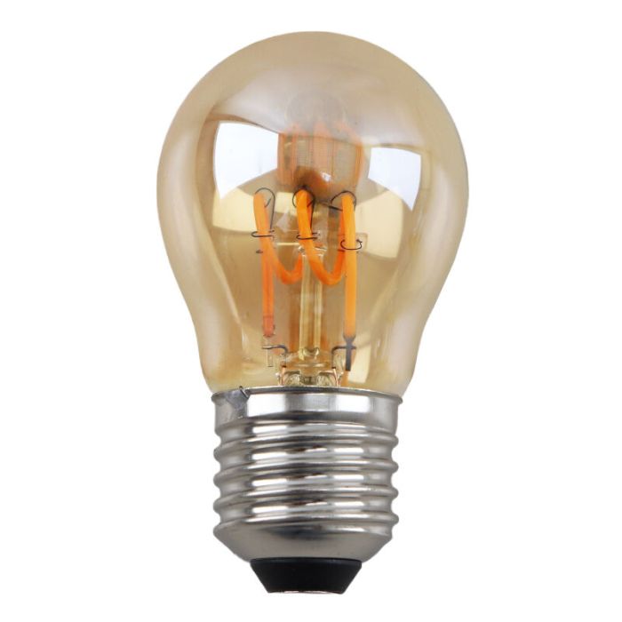 Olucia ampoule filament E27 gradable Tuelo, ambre, 4W, 2200K