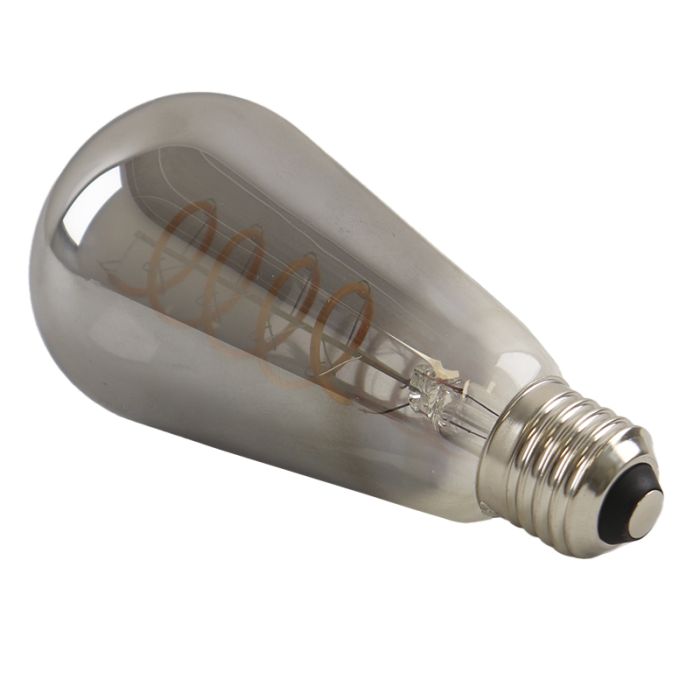 Olucia ampoule LED Edison E27 gradable Tuelo, gris, 4W, 2200K