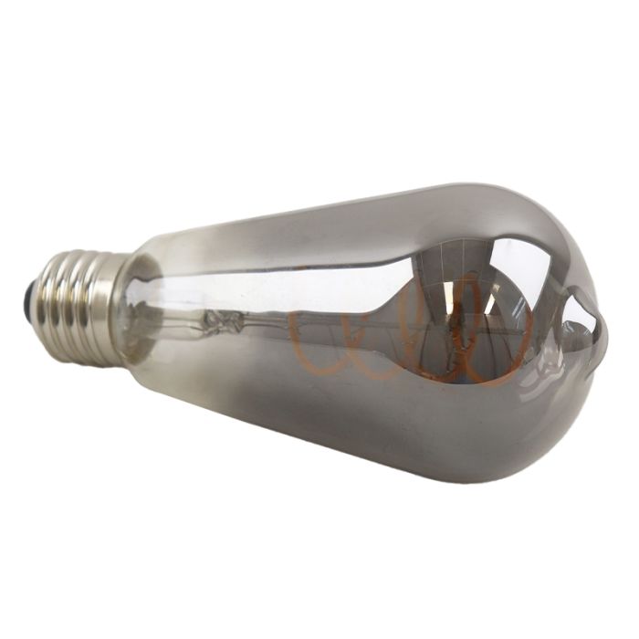 Olucia ampoule LED Edison E27 gradable Tuelo, gris, 4W, 2200K