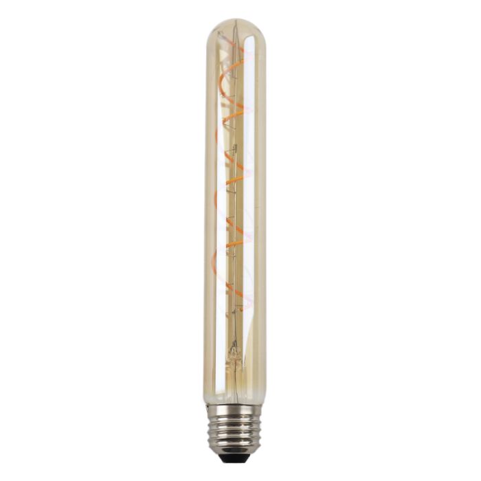 Olucia ampoule LED tube E27 gradable Damien, ambre, 4W, 2200K