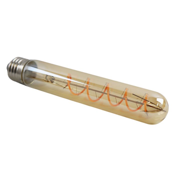 Olucia ampoule LED tube E27 gradable Damien, ambre, 4W, 2200K
