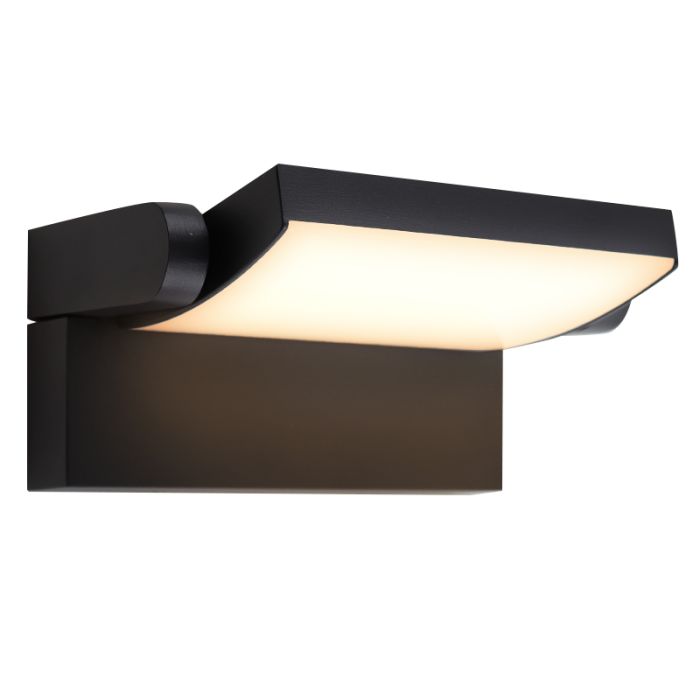 Luminaire extérieur noir moderne, Alet, 12,5W, 3000K LED, IP54