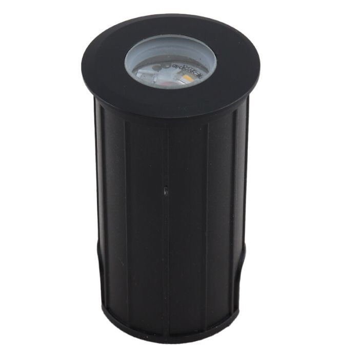 Spot encastré extérieur noir en aluminium, Catamarca, 3W, 2700K LED, IP68