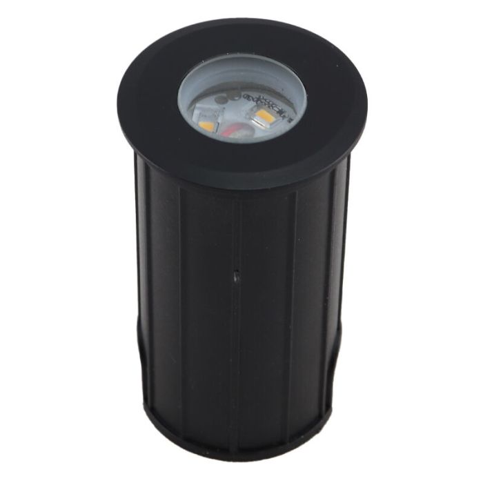 Spot encastré extérieur noir en aluminium, Catamarca, 3W, 2700K LED, IP68