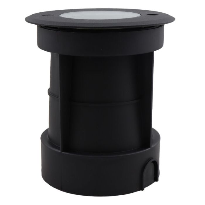 Spot encastré extérieur noir en aluminium, Catamarca, IP65, faisceau lumineux orientable