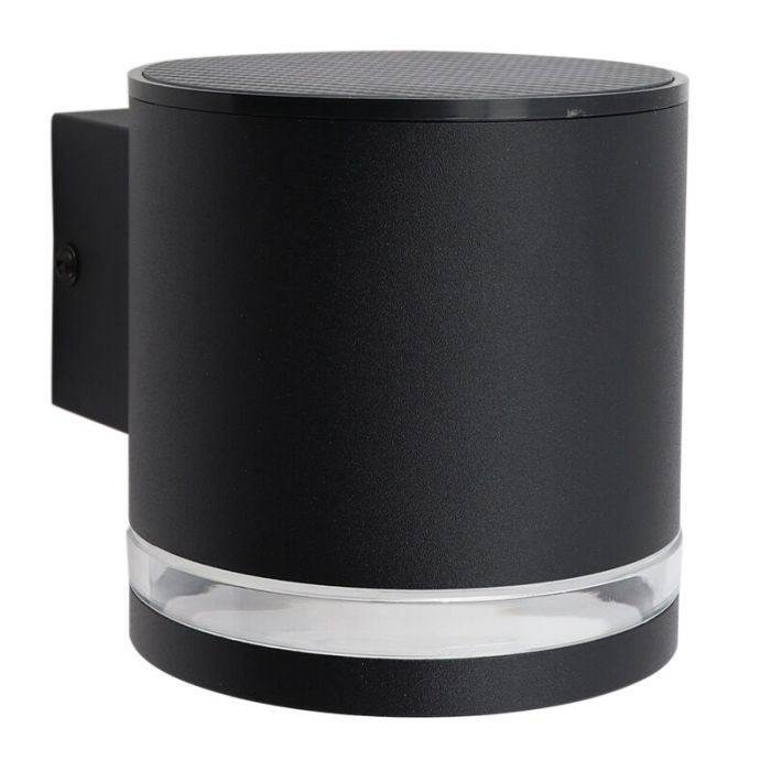 Applique solaire extérieur noire moderne, Tommy, 1W, 2700K LED, IP54