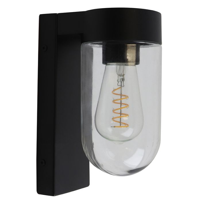 Luminaire extérieur noir en aluminium, Bella, IP44
