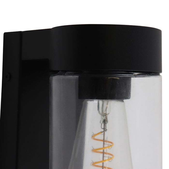 Luminaire extérieur noir en aluminium, Bella, IP44