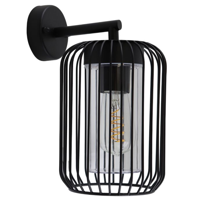 Luminaire extérieur noir moderne, Enya, IP44