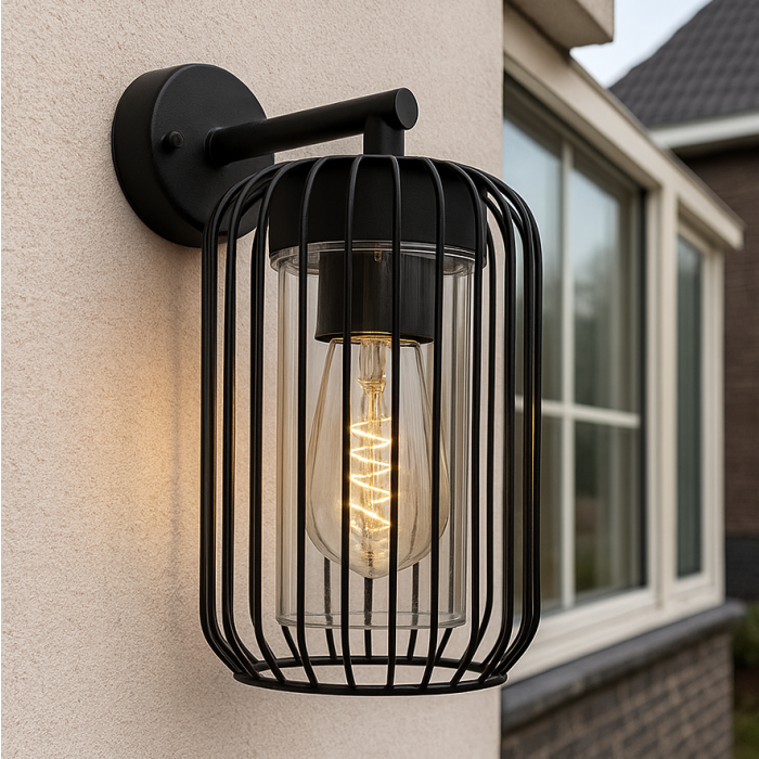 Luminaire extérieur noir moderne, Enya, IP44