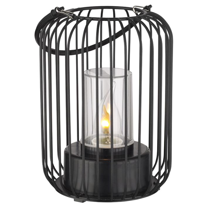 Lampe de table extérieur noire moderne, Enya, IP44
