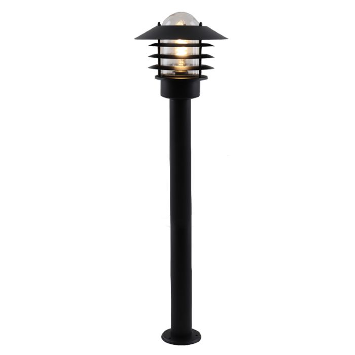 Luminaire extérieur noir en acier inoxydable, Felice, IP44