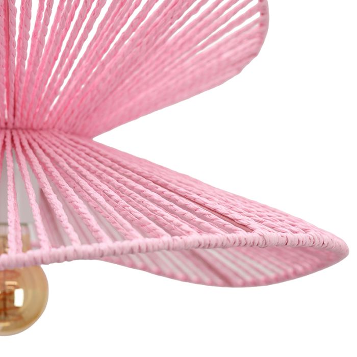 Suspension en papier rose, Rosalie