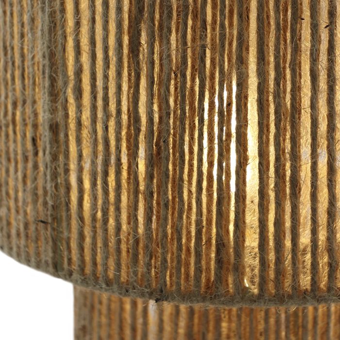 Lampe de table marronne rustique, Sanny, avec interrupteur
