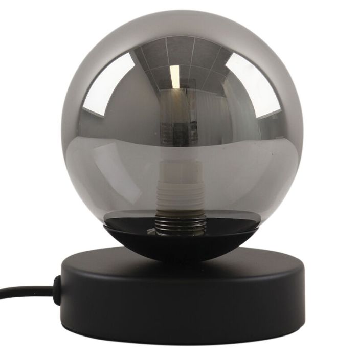 Lampe de table grise design, Stacy, avec interrupteur