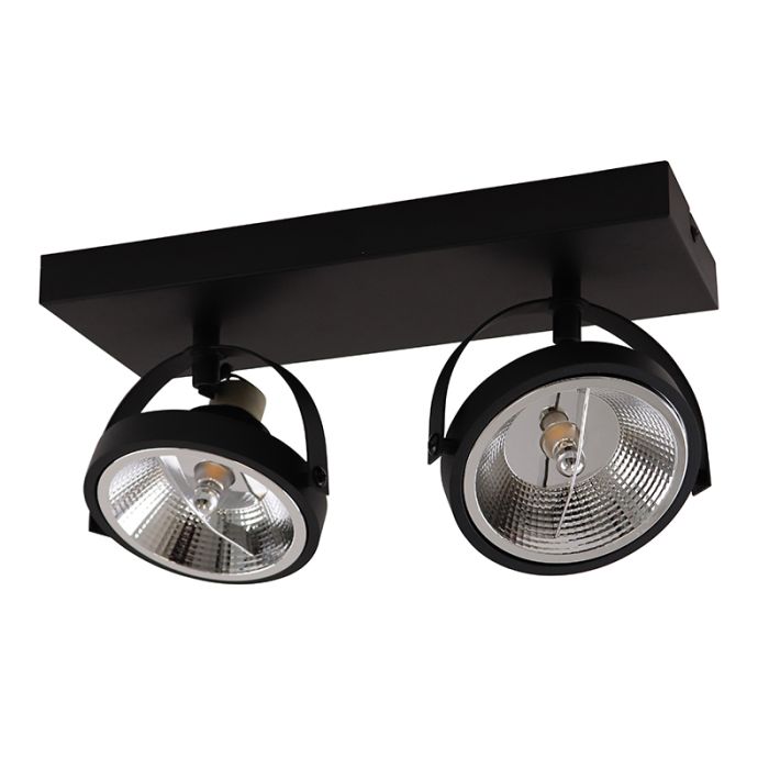 Plafonnier noir moderne, Morris