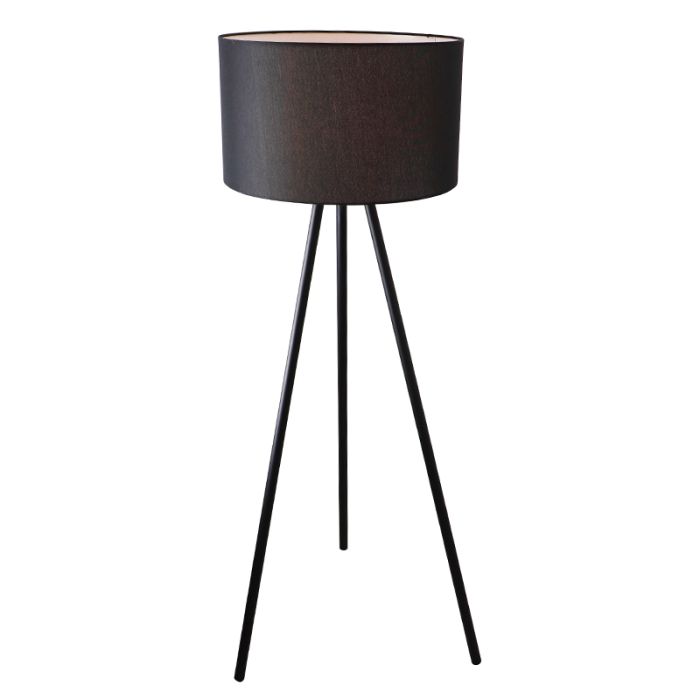 Lampadaire noir moderne, Janou, avec interrupteur