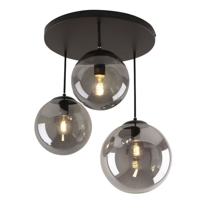 Plafonnier noir design, Dolf
