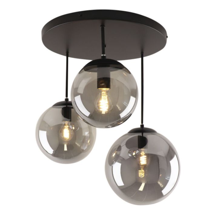Plafonnier noir design, Dolf