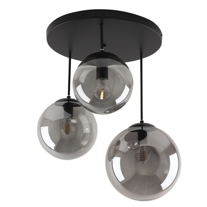 Plafonnier noir design, Dolf