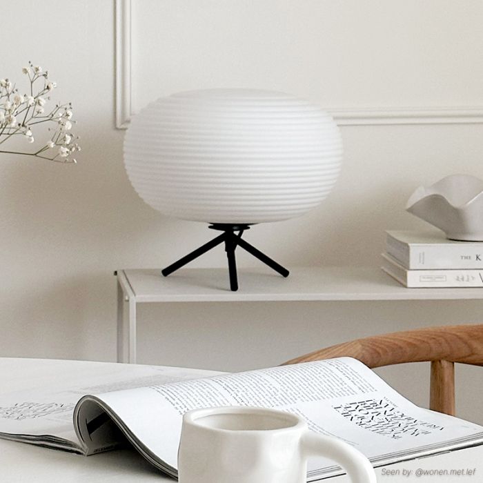 Lampe de table blanche moderne, Davide, avec interrupteur