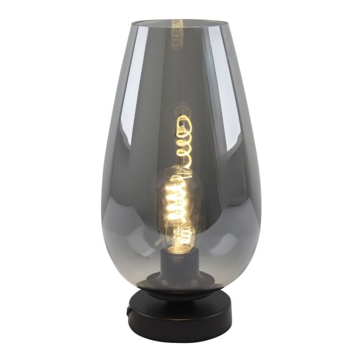 Lampe de table grise design, Andy, avec interrupteur