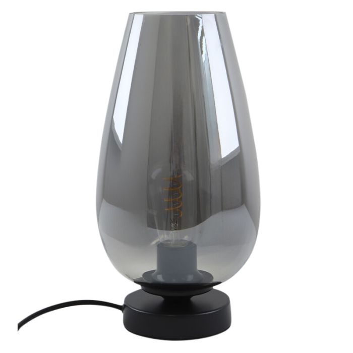 Lampe de table grise design, Andy, avec interrupteur