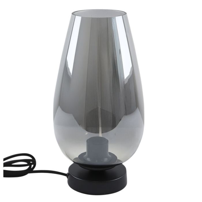 Lampe de table grise design, Andy, avec interrupteur