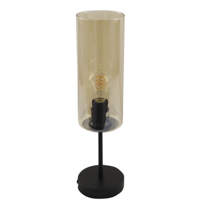 Lampe de table ambre moderne, Gaya, avec interrupteur