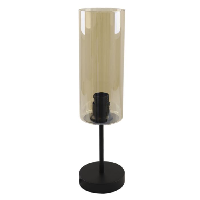 Lampe de table ambre moderne, Gaya, avec interrupteur