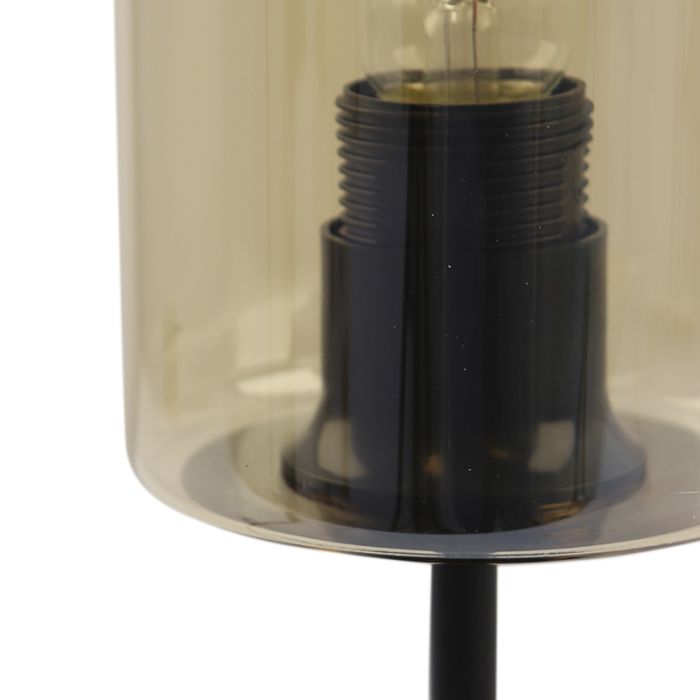 Lampe de table ambre moderne, Gaya, avec interrupteur
