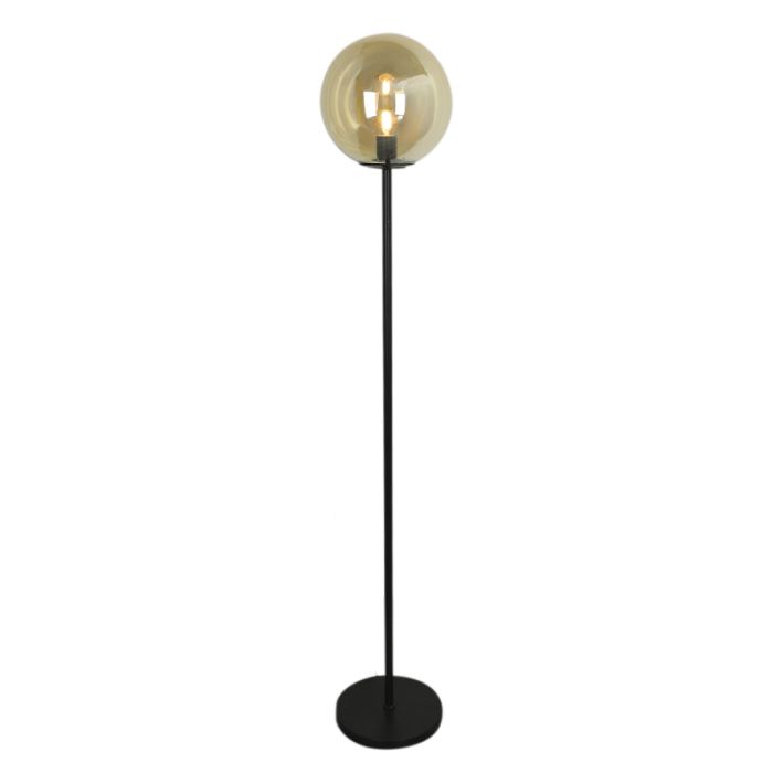 Lampadaire ambre design, Dolf, avec interrupteur