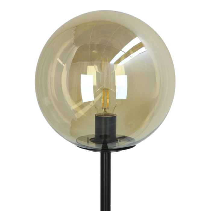 Lampadaire ambre design, Dolf, avec interrupteur